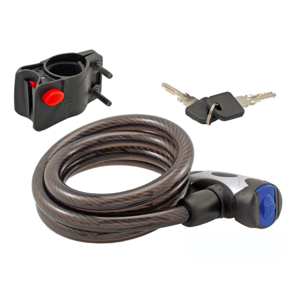 Wag Lucchetto cavo spirale SPIRAL Ø 12 - 1200 mm, nero - 1200 mm, nero