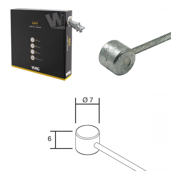 Brake cable MTB - rear 1.5 x 2100 mm, inox, package 100 pieces - rear 1.5 x 2100 mm, inox, package 100 pieces