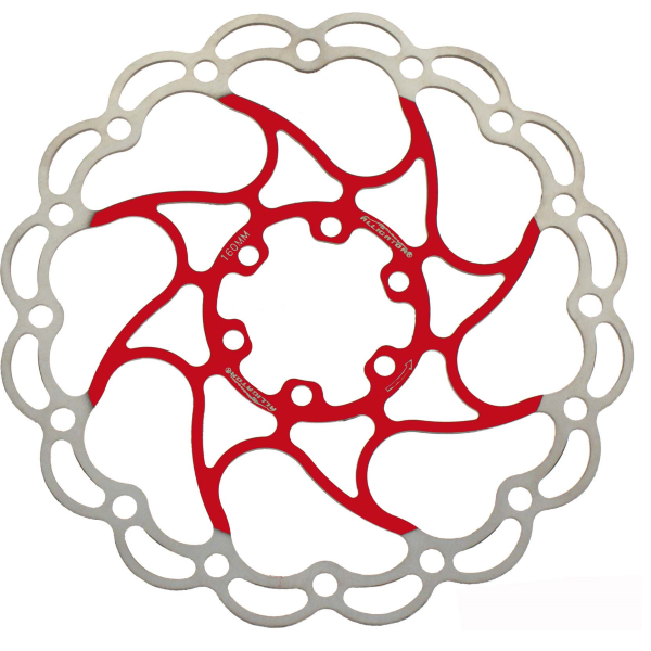 Disc rotor ARIES 6 bolts - 160 mm, red silver - 160 mm, red silver