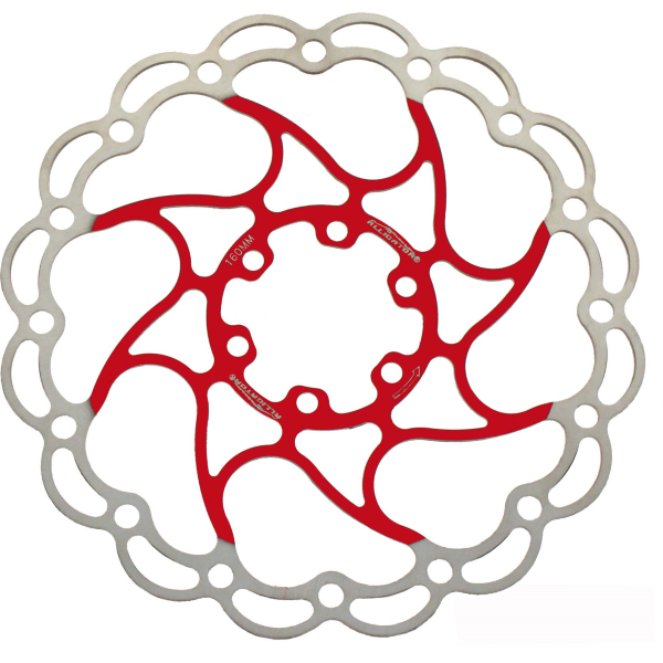 Disc rotor ARIES 6 bolts - 180 mm, red silver - 180 mm, red silver