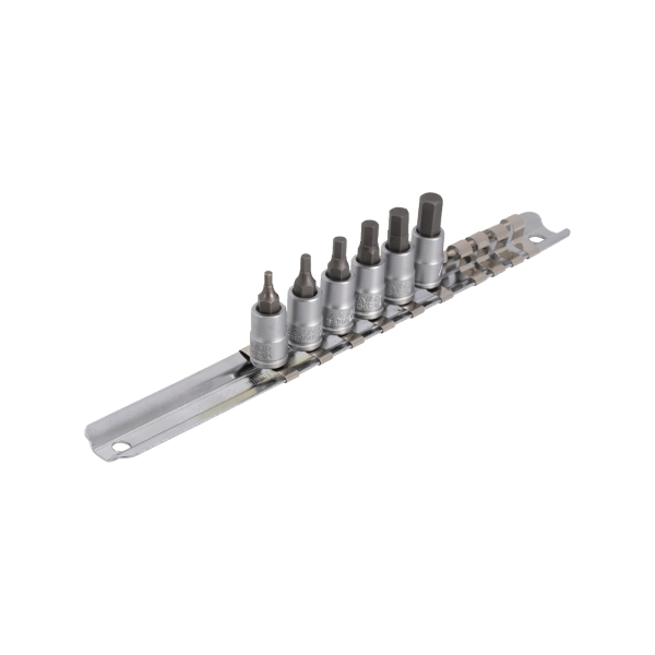 Unior Set bit esagonali 187HHXP6 con bussola 1/4 su binario - 2-7 mm - 2-7 mm