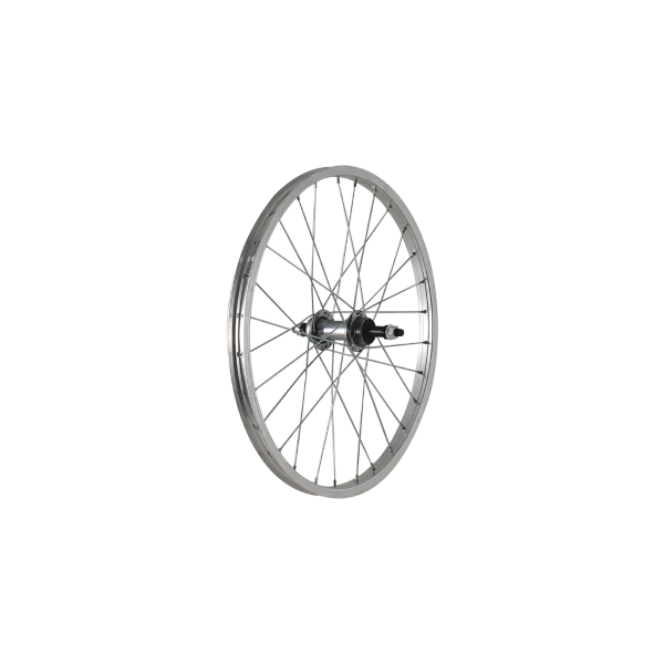 RUOTA POSTERIORE A FILETTO MTB / TOURING 20X1,75 - PERNO 3/8, SFERE, MOZZO ACCIAIO 5/6S, CERCHIO ALLUMINIO (DADI NON INCLUSI)