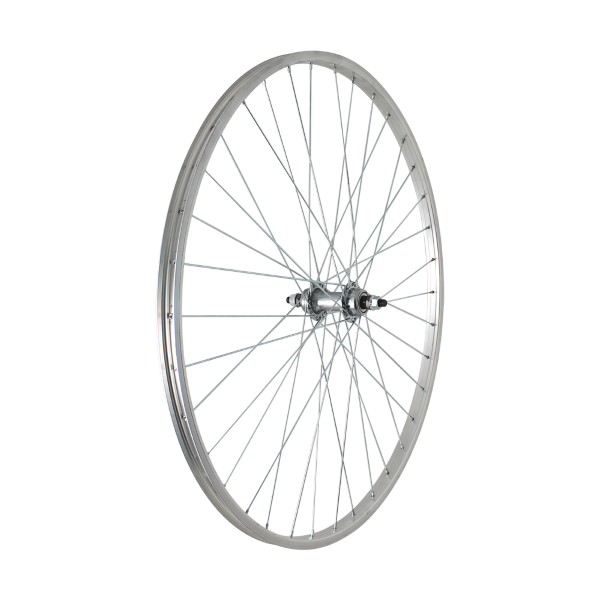 Ruota posteriore a filetto SPORT 28x5/8 - Perno 3/8, sfere, mozzo acciaio 1v, cerchio alluminio (dadi non inclusi) - Perno 3/8, sfere, mozzo acciaio 1v, cerchio alluminio (dadi non inclusi)