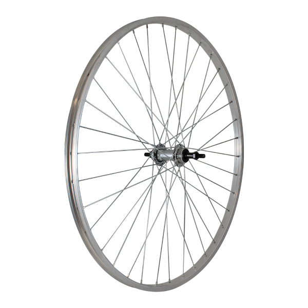 Ruota posteriore a filetto CITY 28x5/8 - Dado 3/8, sfere, mozzo acciaio 7/8 V, cerchio alluminio - Dado 3/8, sfere, mozzo acciaio 7/8 V, cerchio alluminio