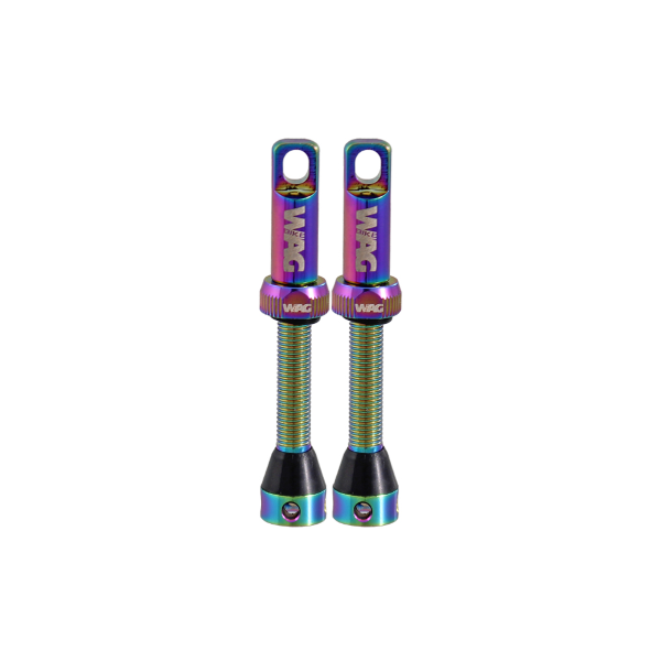 Coppia valvola tubeless alluminio - 44mm, oil slick - 44mm, oil slick