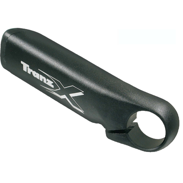 Tranz X Coppia appendici manubrio "SHORT", monoblocco alluminio 6061, tappo superiore ergonomico, colore nero