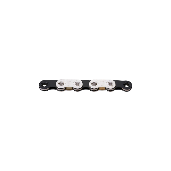 Catena X Flat Top WAXED 12-13v - 126 maglie, nera argento, rivestimento in cera - 126 maglie, nera argento, rivestimento in cera