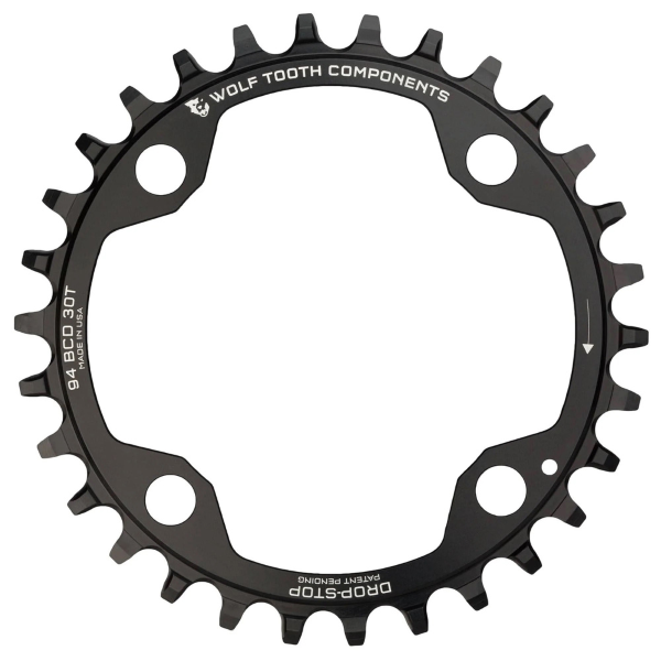 Wolftooth Corona SRAM BCD 94 mm 4 FORI 1X 11/12V - 30 denti, nero, DROP-STOP A (compatibile Eagle, non compatibile FlatTop, SH12 e KMC12) - 30 denti, nero, DROP-STOP A (compatibile Eagle, non compatibile FlatTop, SH12 e KMC12)