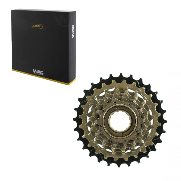 Ruota libera a filetto 6V - 14-28 denti, marrone nero - 14-28 denti, marrone nero